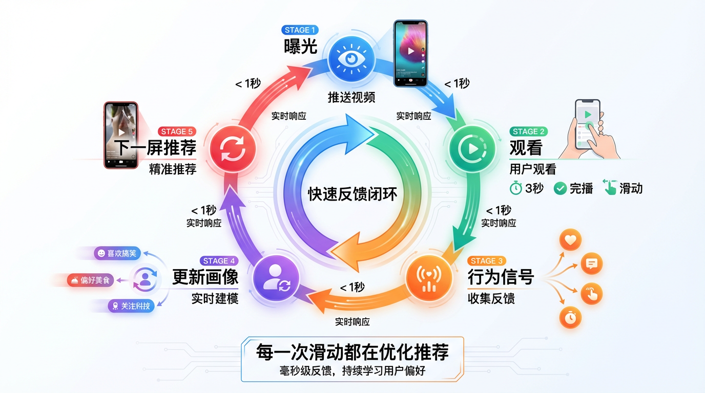 短视频推荐：实时反馈闭环