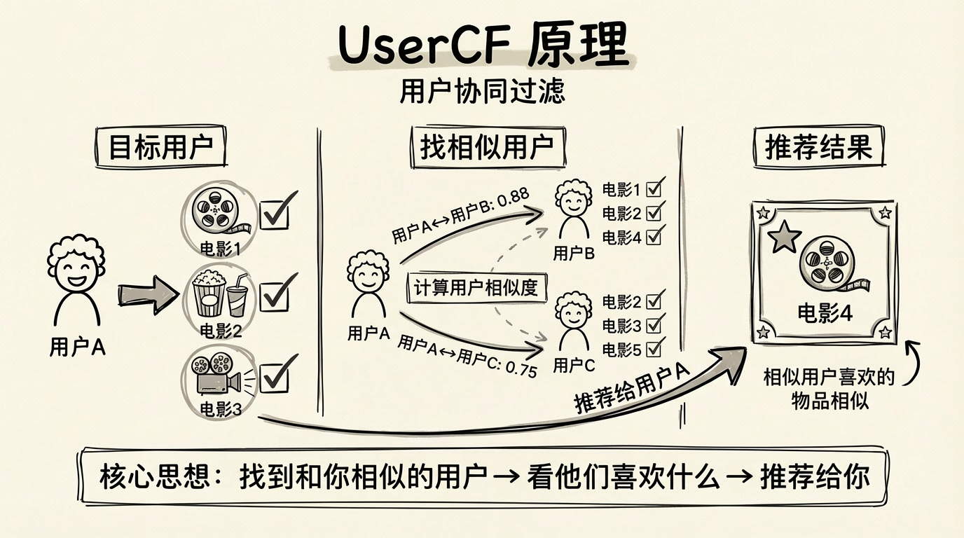 UserCF 原理示意图
